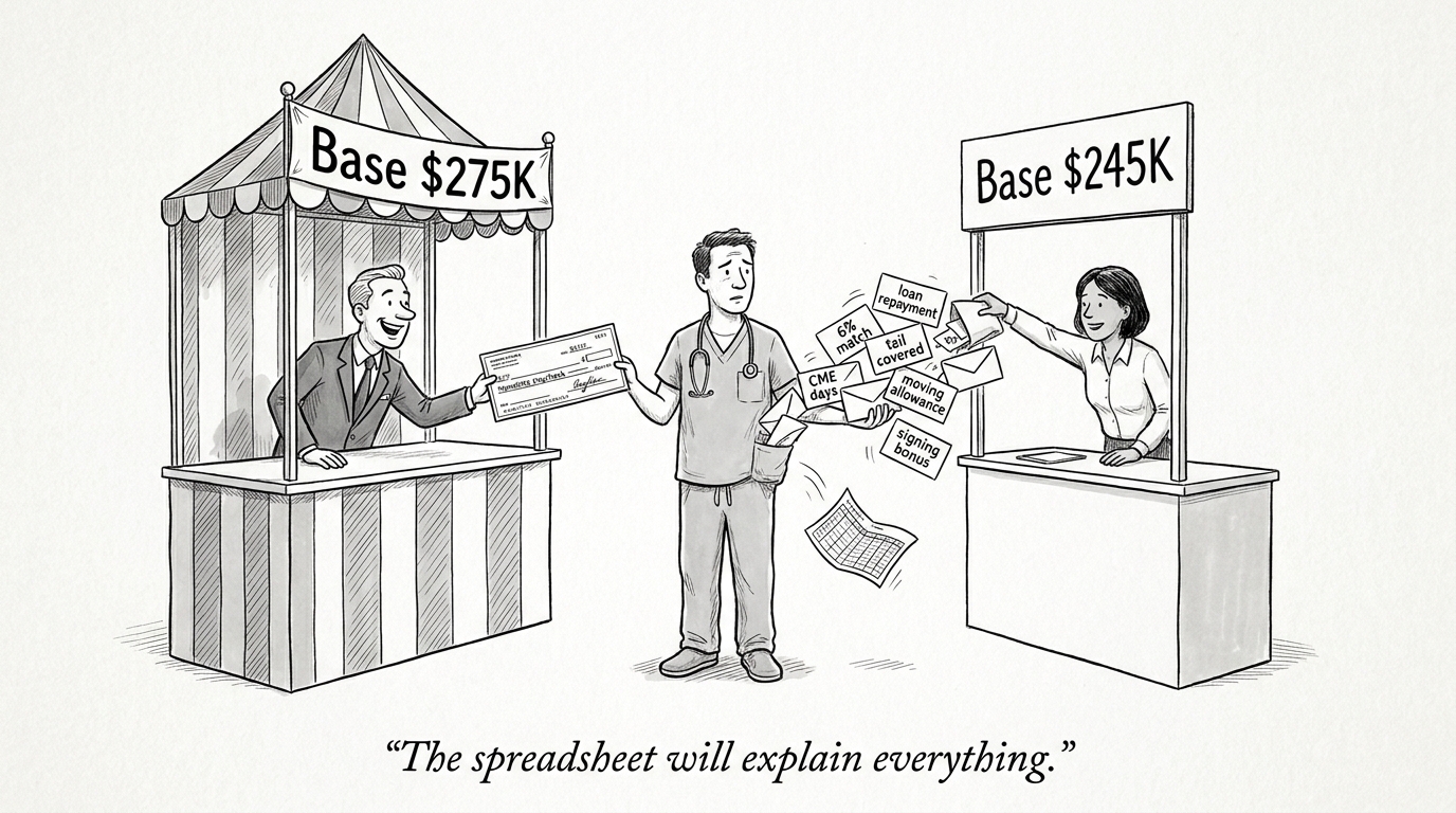 Beyond Base Salary: How to Evaluate the Full Value of a Physician Job Offer