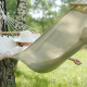 Woman resting in hammock
