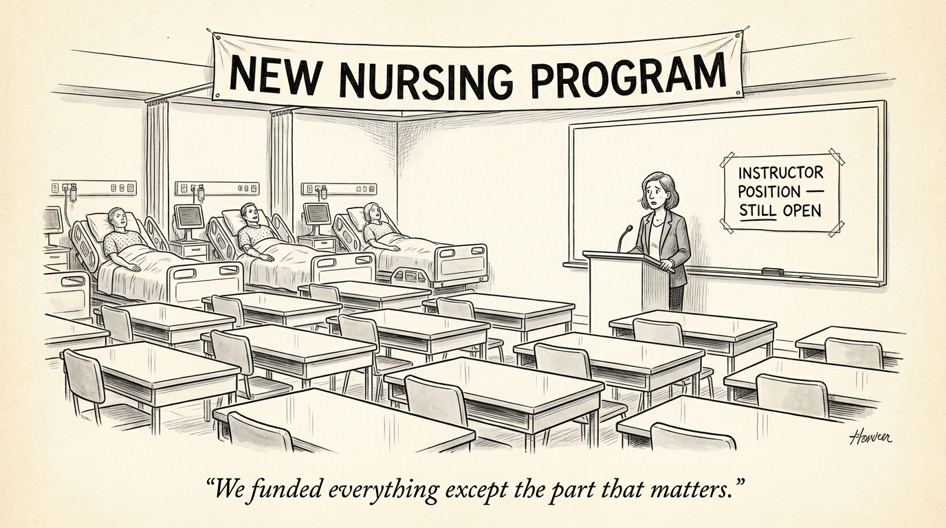 Nursing Pipeline Investments Cannot Match Demand Velocity