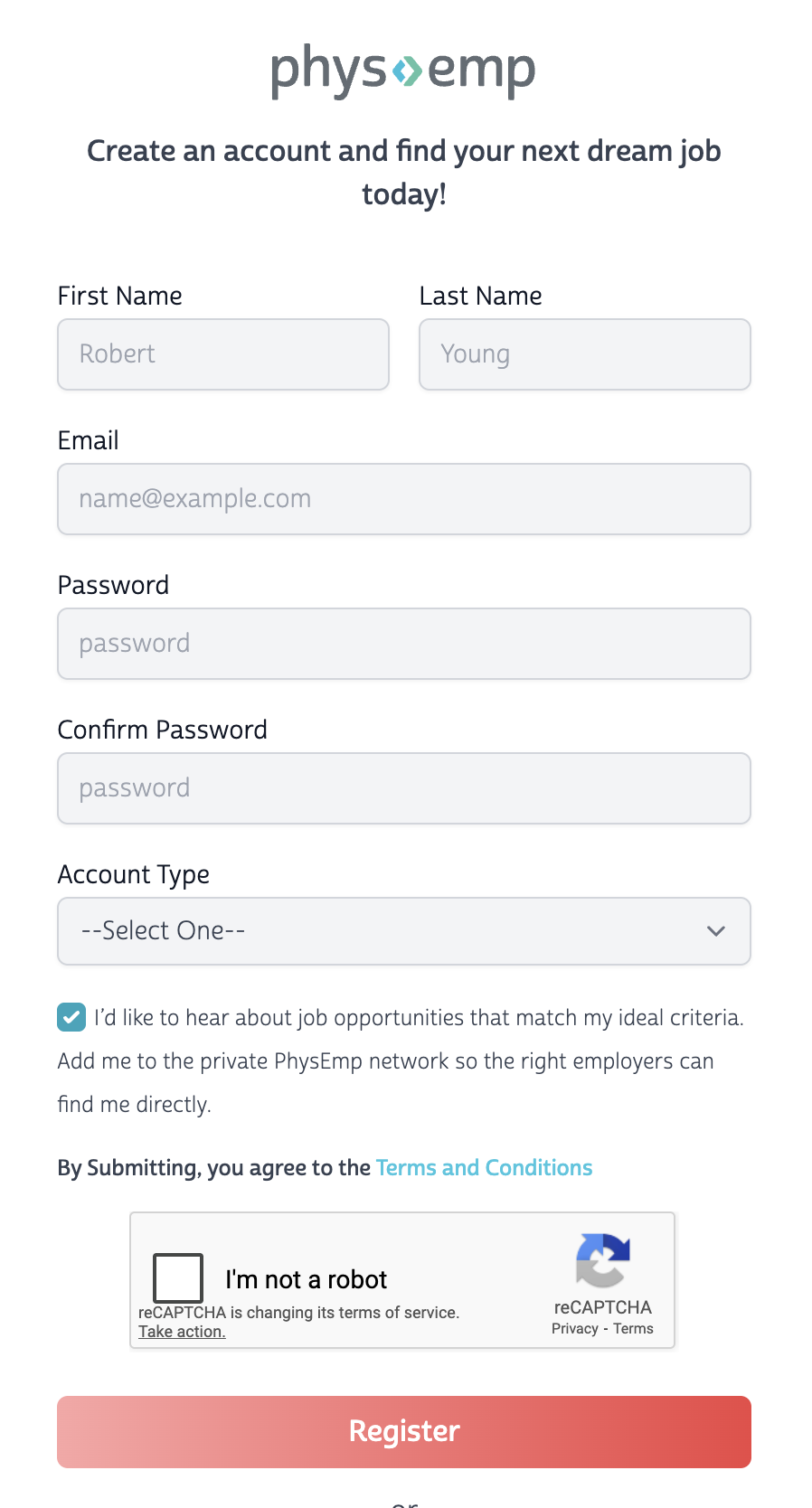 Create a profile