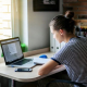 Woman working from home